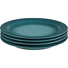 Le Creuset Stoneware Set of 4 Dinner Plates, 10.5" each, Caribbean