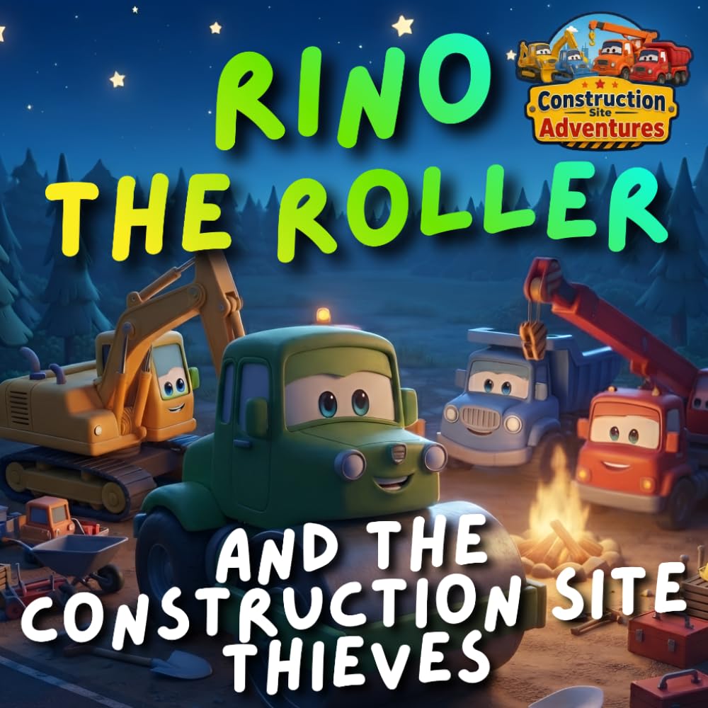 Rino the roller and the construction site thieves: Construction Site Adventures - Illustrated Book for Children Ages 2-5