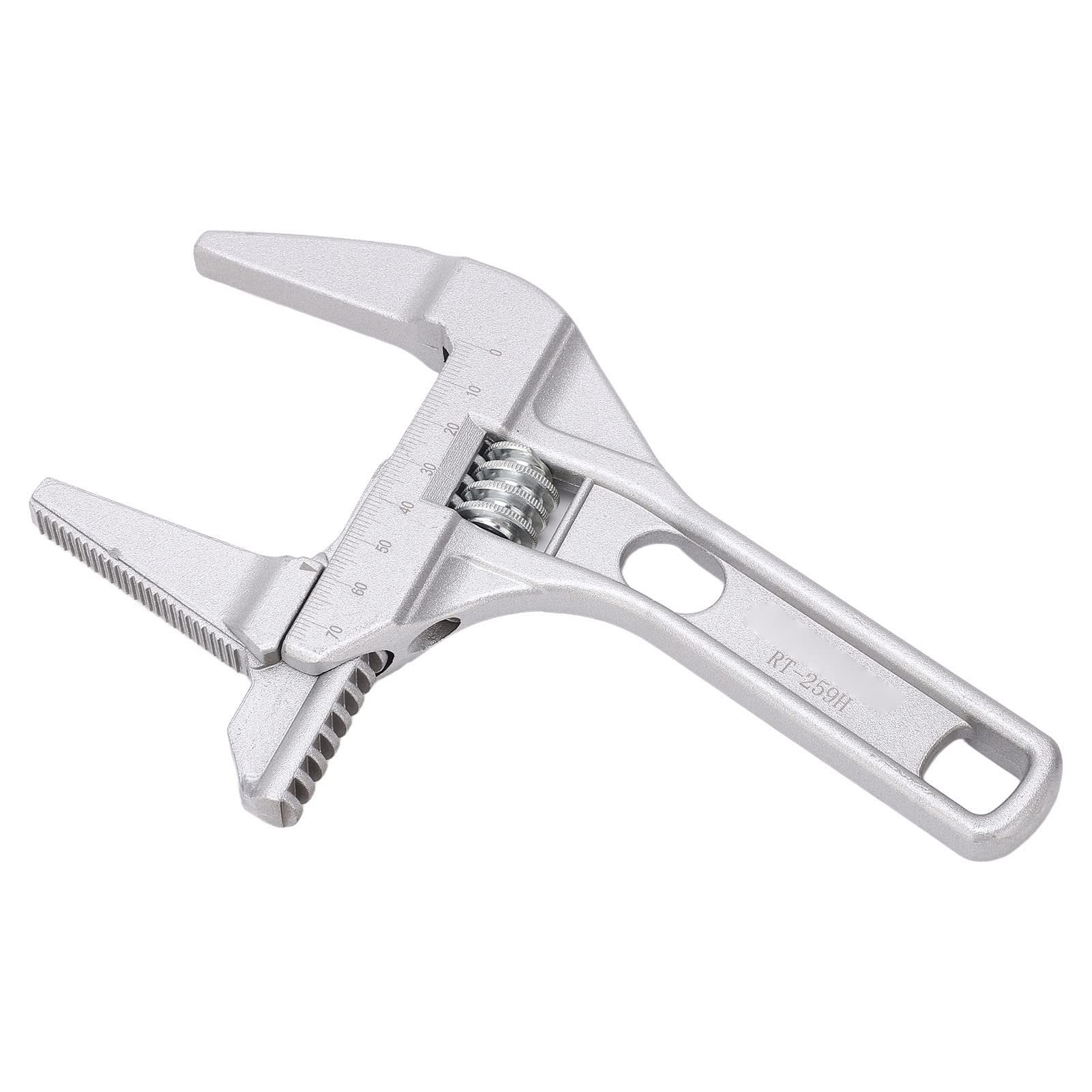 GYZOUKA Adjustable Wrench 7‑70mm Wide Opening Aluminium Alloy Spanner, Firm Clamping for Sanitary Ware Dismantling, Convenient Carrying