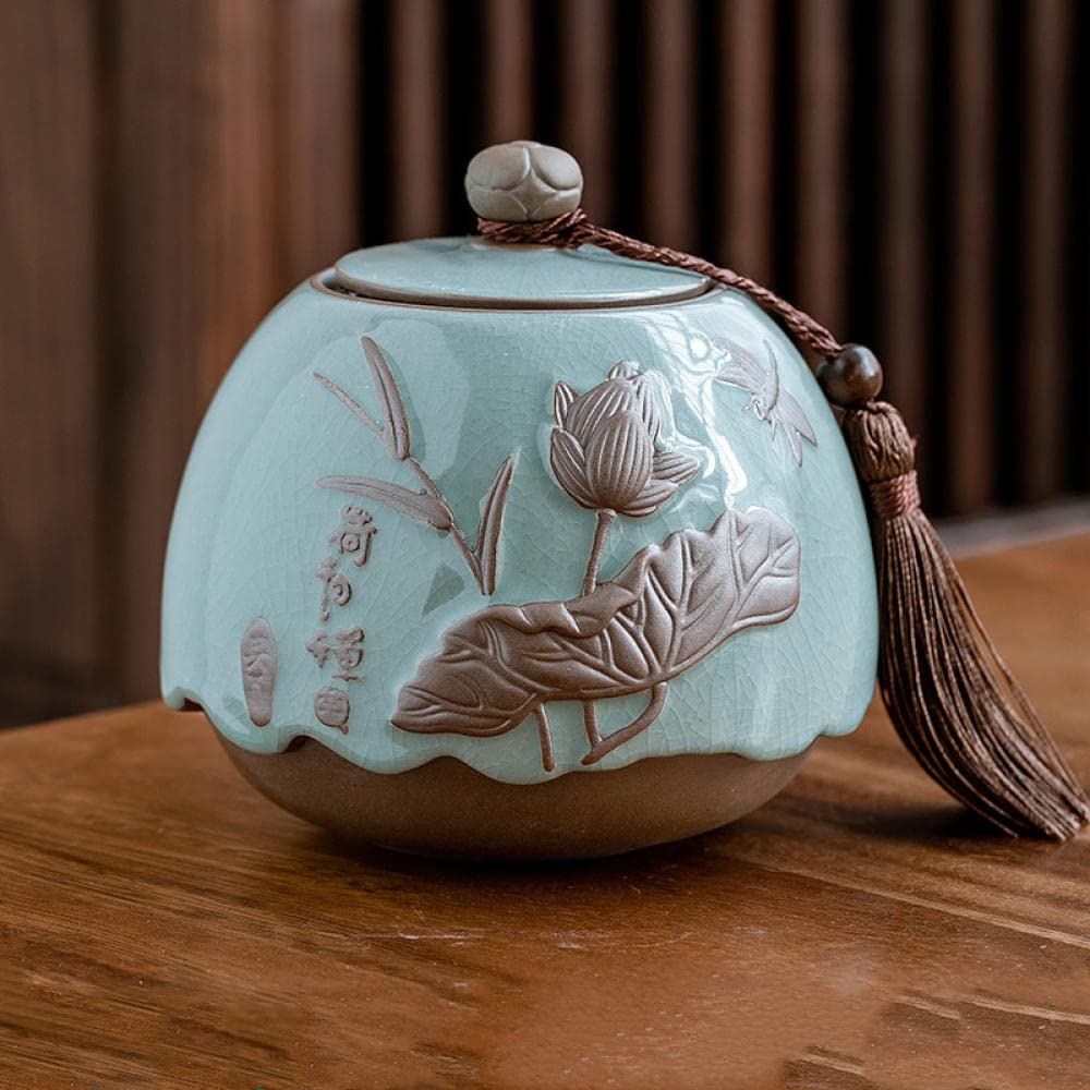 Récipient à thé anti-poussière et boîte de rangement en céramique - 3