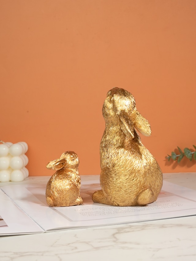 2 Figuras de Conejo de Resina para Pascua miniatura 7