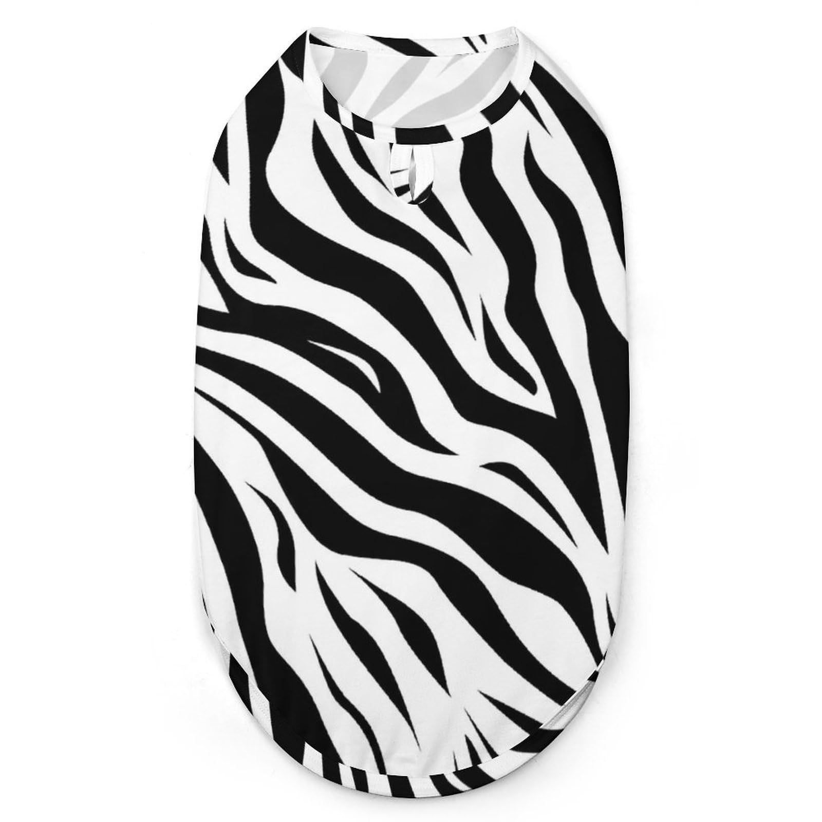Zebra White Fur Dog Shirts Pet Printed Clothes Puppy Shirts Breathable Dog Outfit Soft Dog Sweatshirt for Pet Dogs Cats