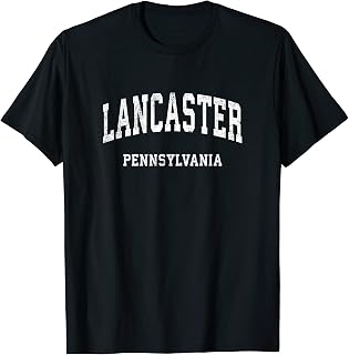 Lancaster Pennsylvania PA Vintage Athletic Sports Design T-Shirt