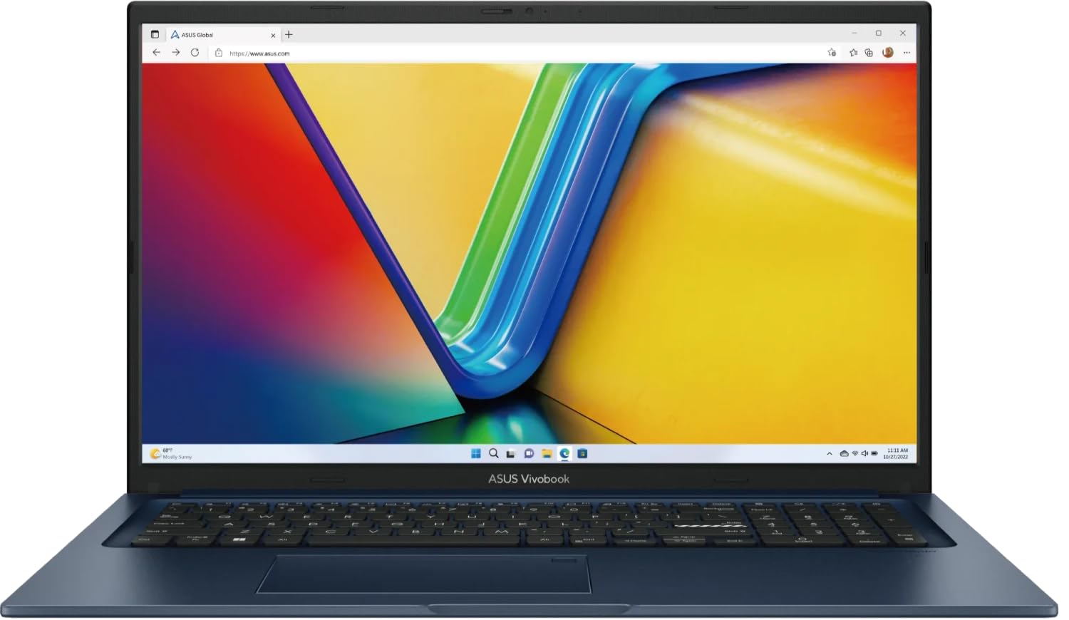 ASUS i3 Laptop 17,3 Zoll FullHD (Intel Core 3 Prozessor 100U, 6 Kerne, 4.70 GHz, 8 GB DDR5 RAM, 256 GB NVME SSD, HDMI, BT, Webcam, USB-C/3.0, WLAN, Windows 11 Prof) Notebook #8605