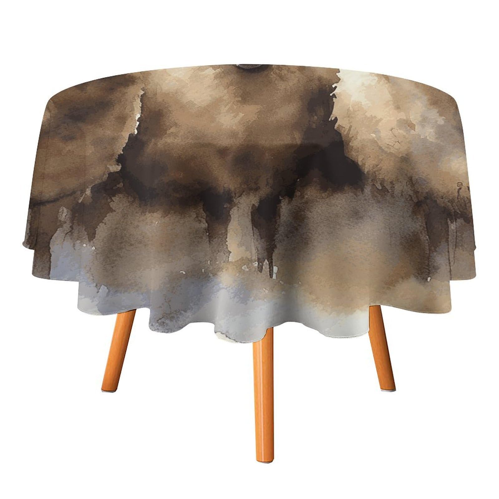SMAZDFXX Sheeps Watercolor Tablecloth for Restaurant, Round Polyester Table Cover 60x60in for Party