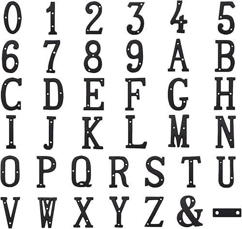 Miniatura 6 de YOUCC-XX - Números de casa de 3 pulgadas, número de buzón de hierro fundido, número de dirección de casa.