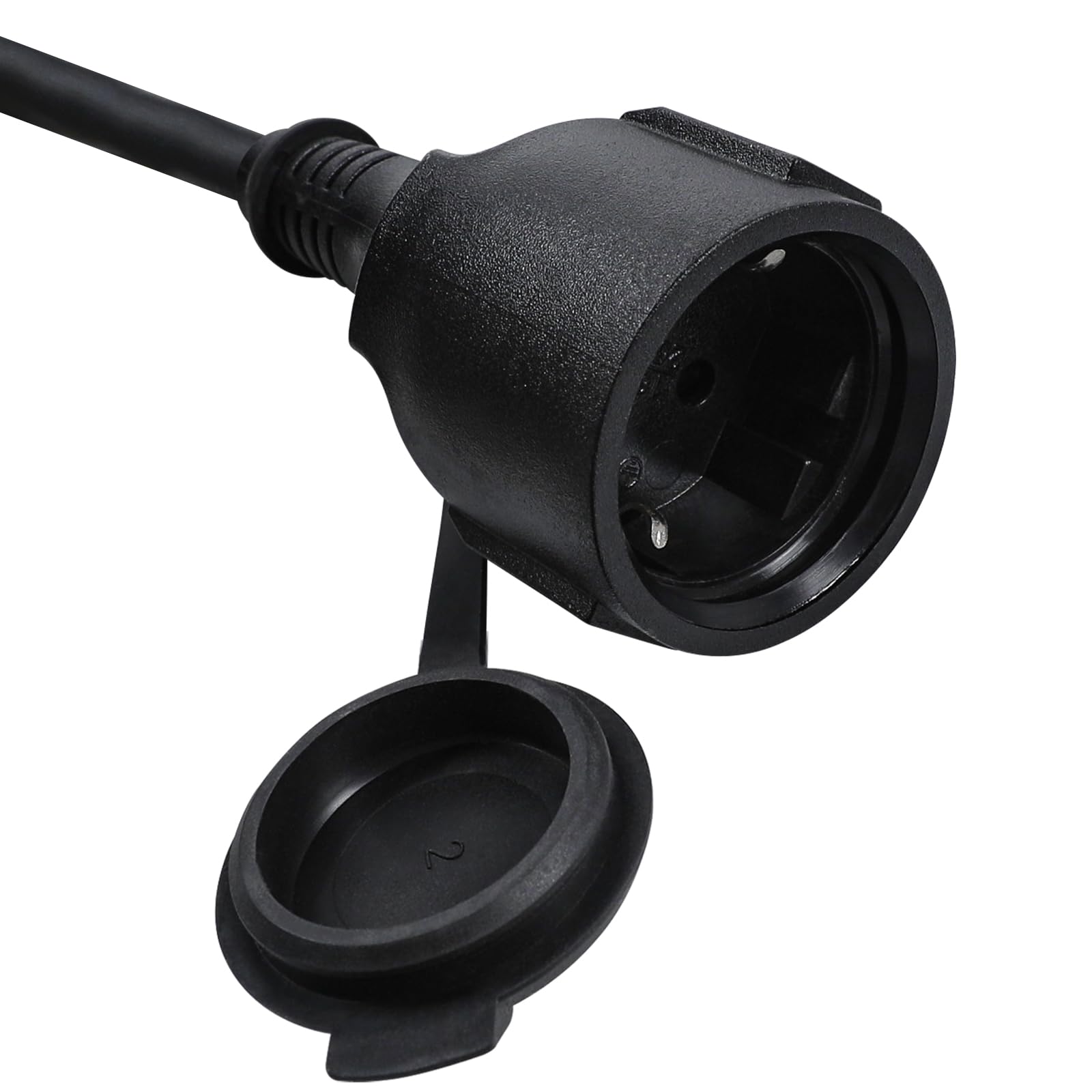 AOHEWEI Cavo adattatore CEE da 1,5 m, accoppiamento Schuko a spina CEE e contatto di messa a terra 230 V/16 A Alimentazione IP44 Resistente agli spruzzi d'acqua per campeggio roulotte barca e camper