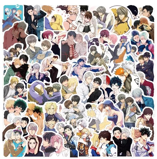 50Pcs Anime Stationery Stickers BL Yaoi Boy's Love Sticker Stationery Cute Student Cartoon Waterproof Graffiti Decorate