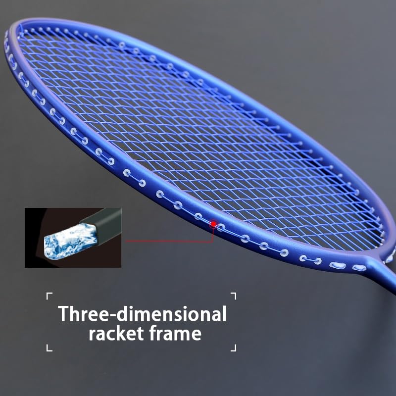 Badminton Set Bolsas de Entrenamiento for Raquetas bádminton Carbono con encordado, Peso 120 g, 150, 180 y 210