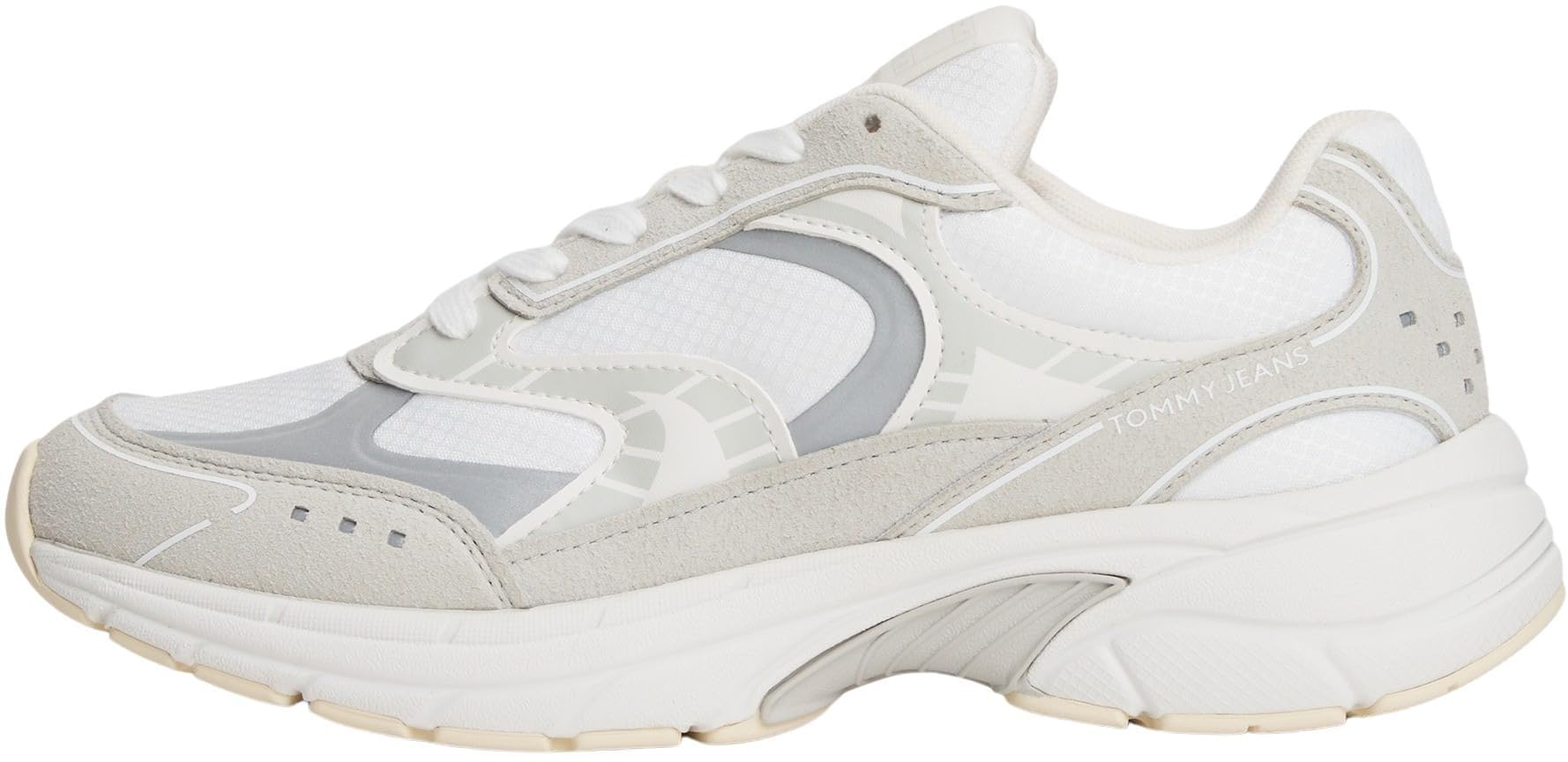 Tommy Jeans Women’s Archive ‘25 Chunky Runner Trainers, White (Ecru), 6.5