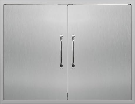 أبواب المطبخ في الهواء الطلق 30 W &times; 23 H بوصة أبواب الفولاذ المقاوم للصدأ، باب الوصول مع مقابض باب مجلس الوزراء الوصول المزدوج، جبل دافق لمحطة الشواء، مطابخ في الهواء الطلق BBQ Island&Cabinet