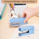 deli Stapler, Desktop Staplers with Integrated Staple Remover, 40 Sheet Capacity Office Stapler, Blue