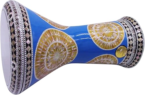 Miniatura 50 de El impresionante Darbuka Doumbek Gawharet El Fan metálico de 17.75 pulgadas (negro metálico)