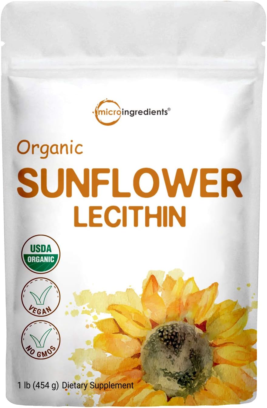 Sustainably US Grown, Organic Sunflower Lecithin Powder, 1