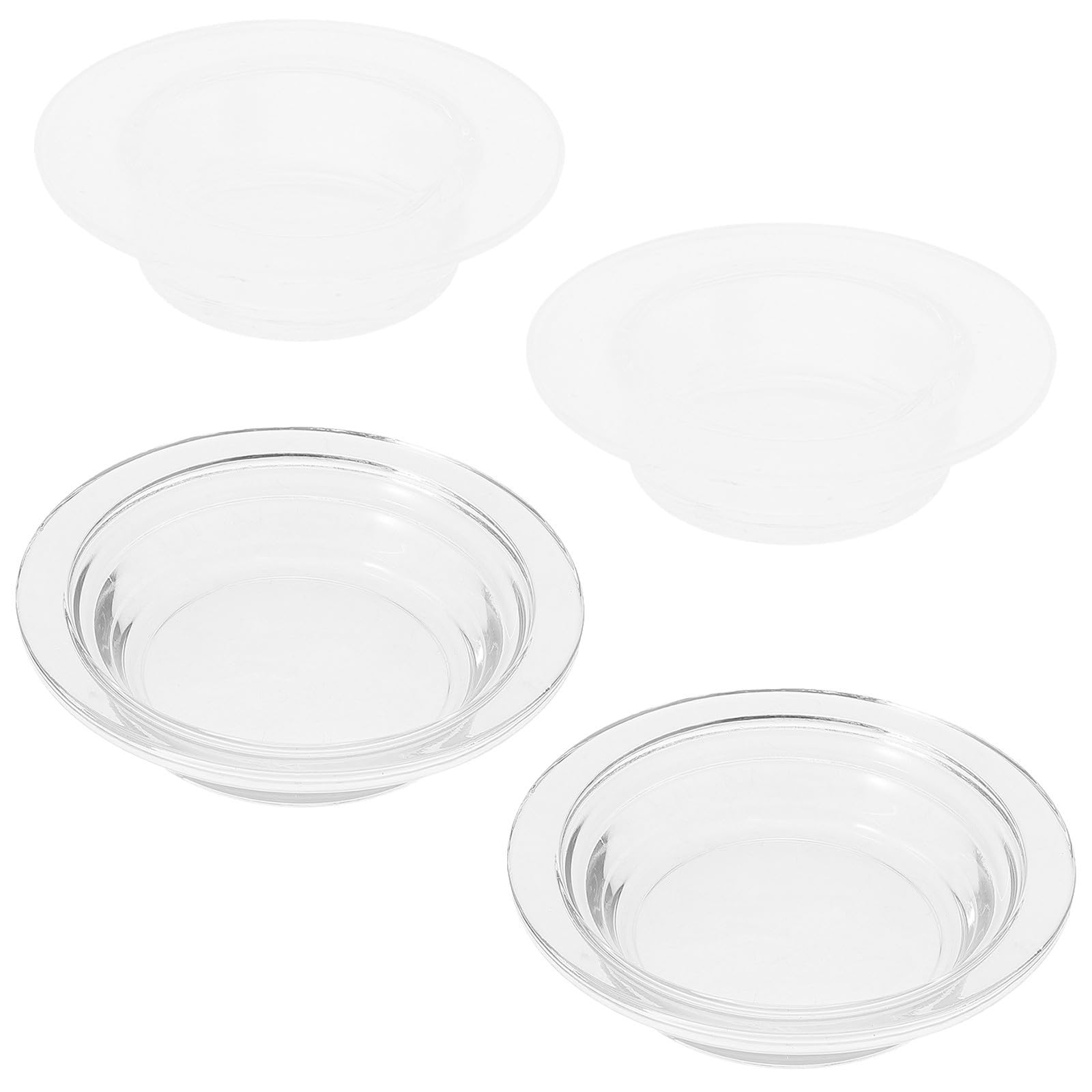 Diseño transparente para dormitorios con el plato para aromaterapia de vidrio redondo