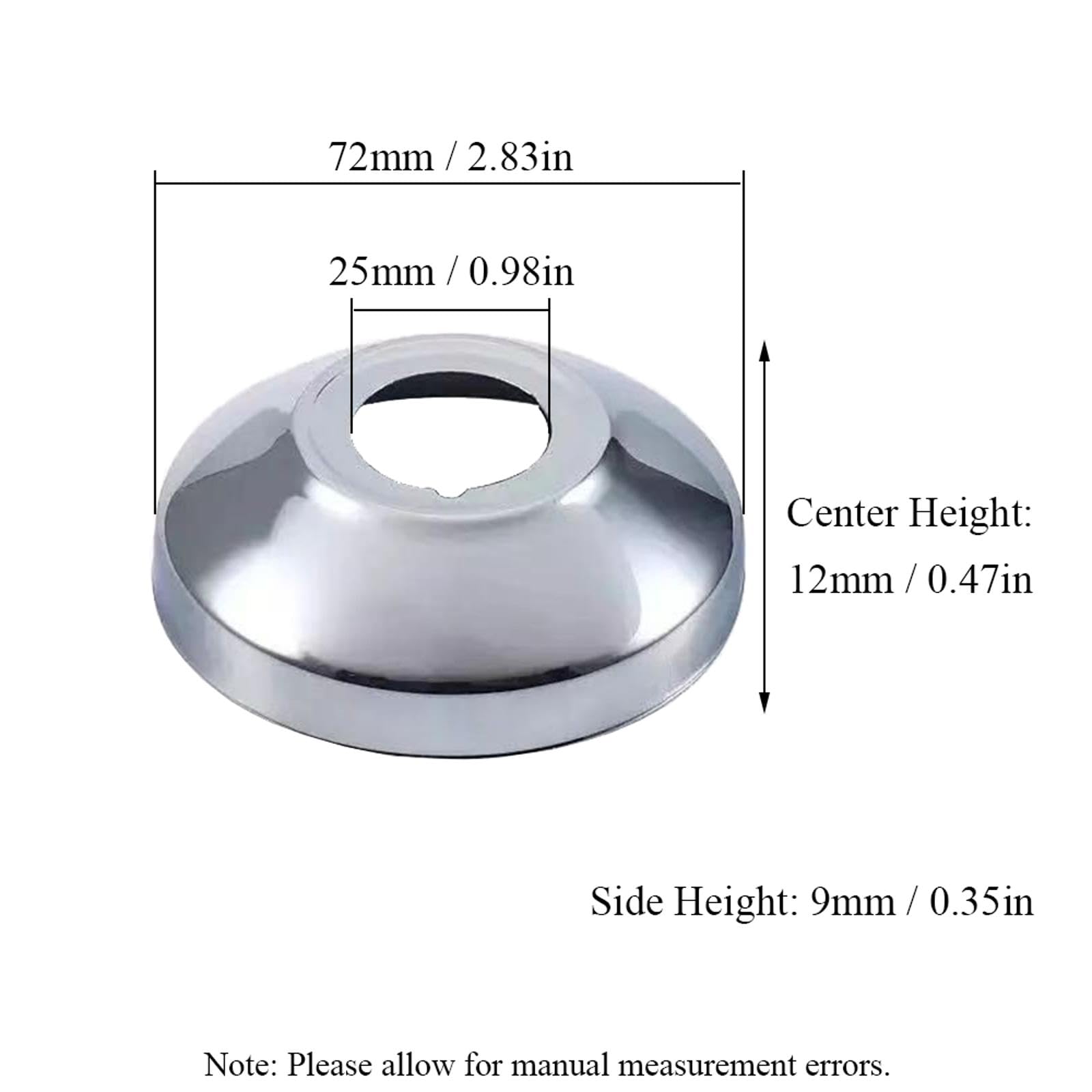 2 pezzi rosette in acciaio inox, piastre di copertura per rubinetti doccia, accessori decorativi per rubinetti, coperture flangia per lavelli e lavandini