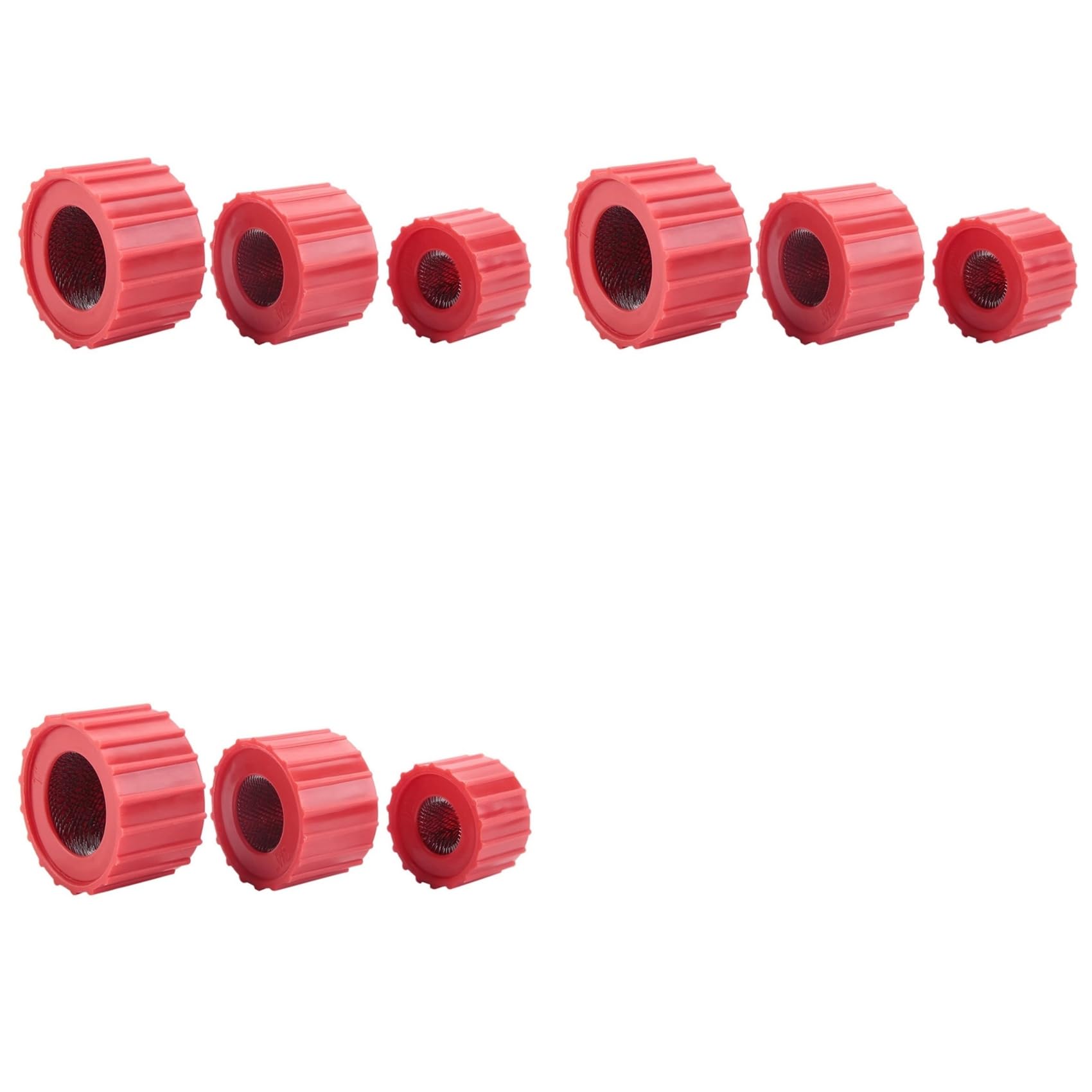 Jnchdghwa Red 9Pcs Copper Pipe Cleaner Set 1/2 Inch, 3/4 Inch And 1 Inch Copper Tube Brush Plumbing Cleaning Brush