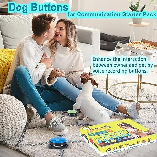 Dog Using Talking Buttons in Play