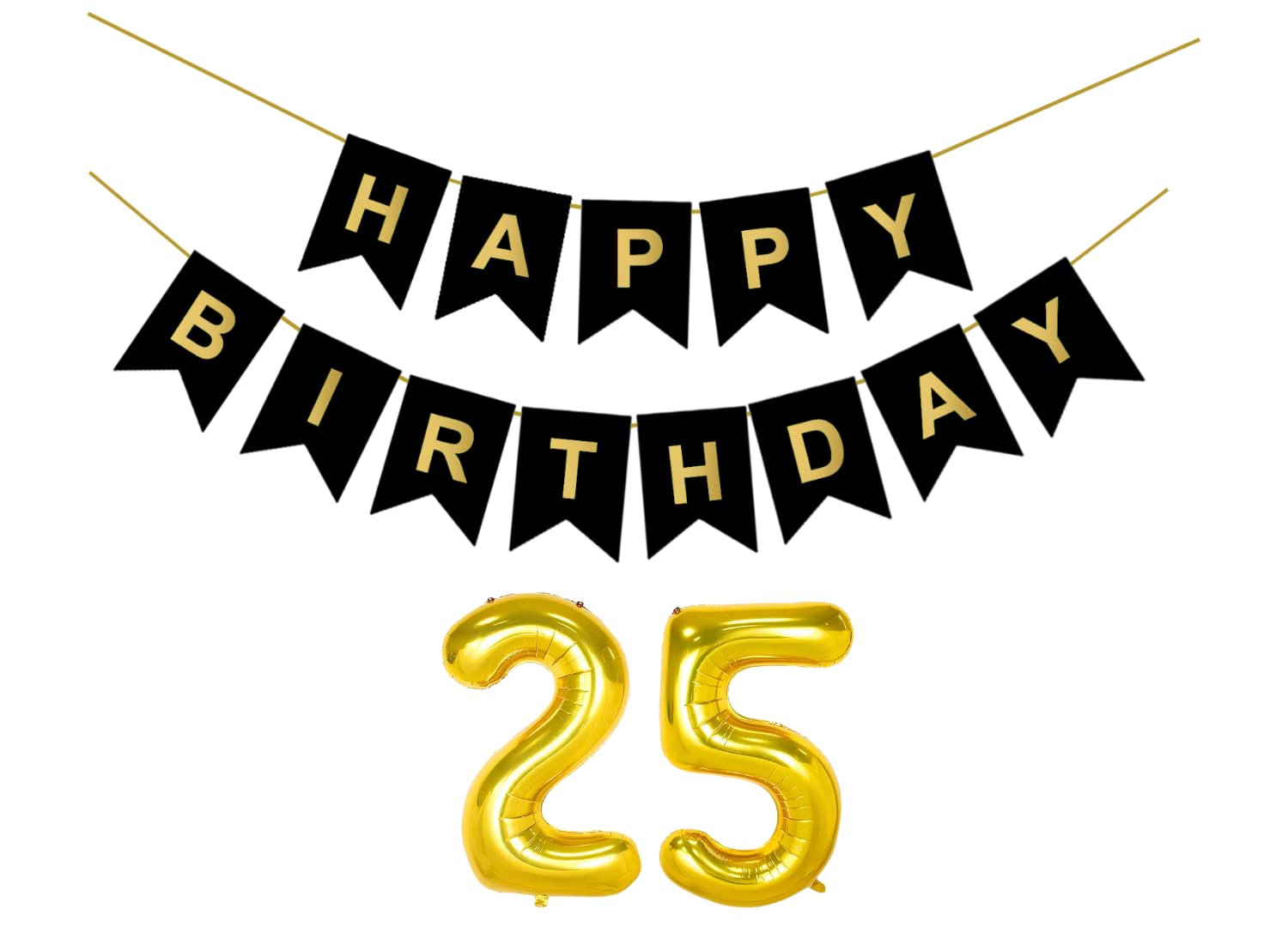 Banner With 25 Number · Black
