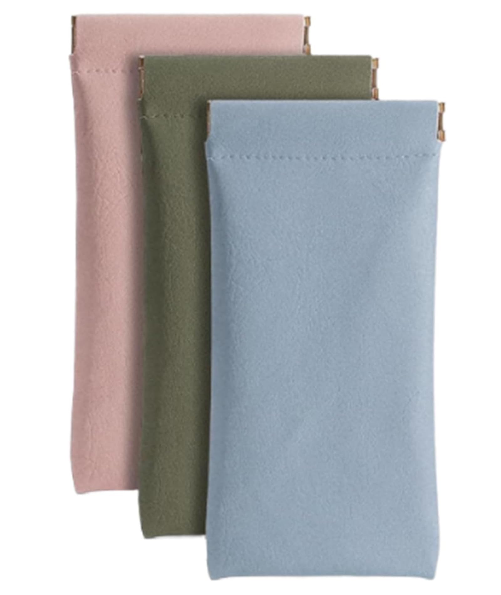 3 PCS Sunglasses Case, Sunglasses Case For Women, Portable Sunglass Cover Set, Soft Protective Eyewear Pouch, Travel-Friendly Storage For Daily Use, Blue Green Pink