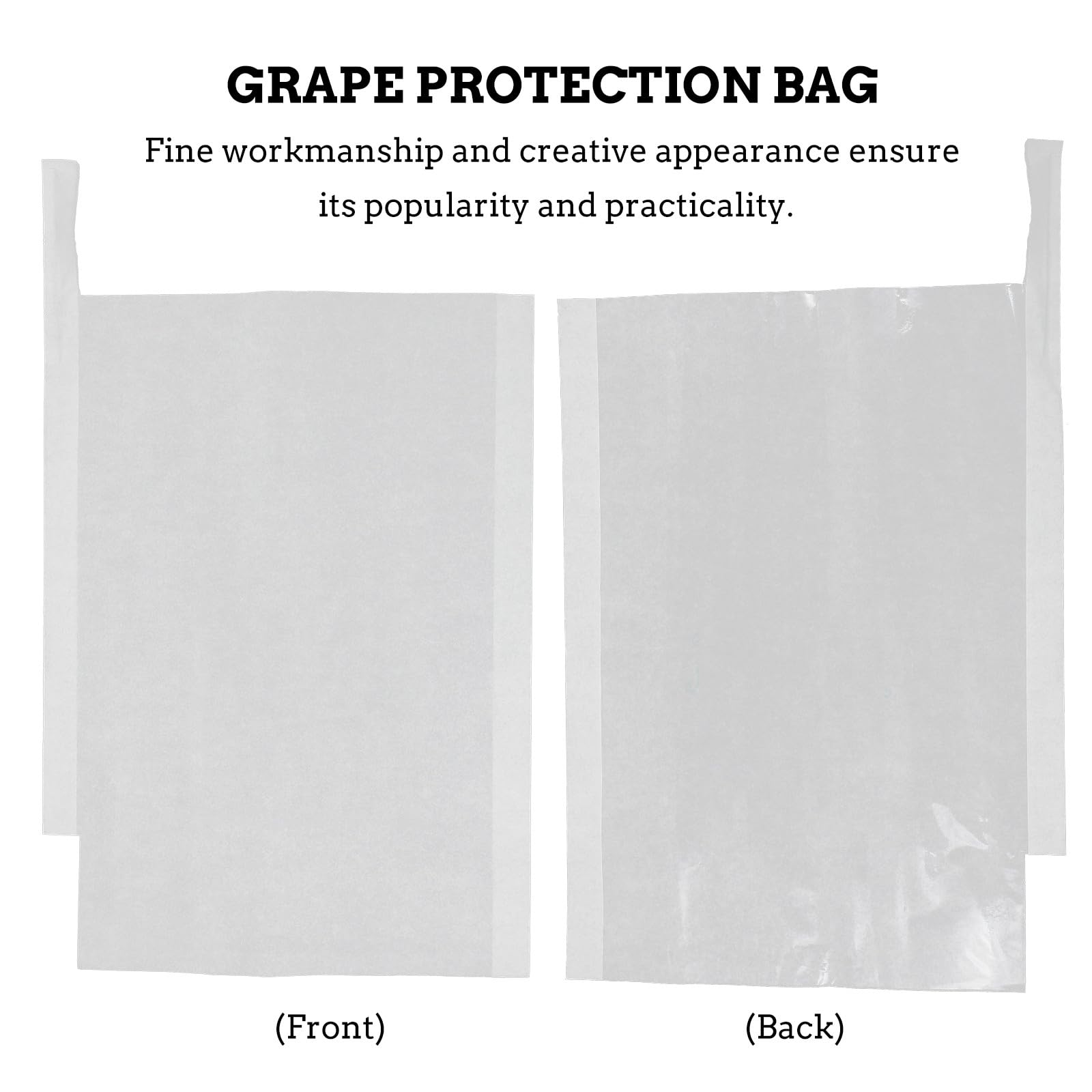 100piezas Unidades Bolsas Protectoras para Uvas Papel para Cultivo Bolsa Transparente y Mate para Protección de Frutas contra Aves y Clima