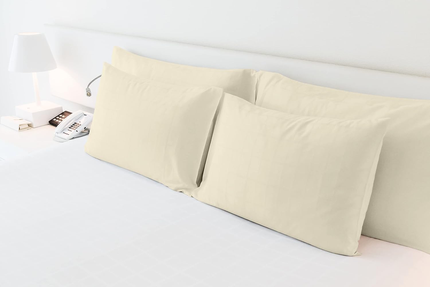 Cotton Delight Standard Pillow Cases Set of 4 Cream 100