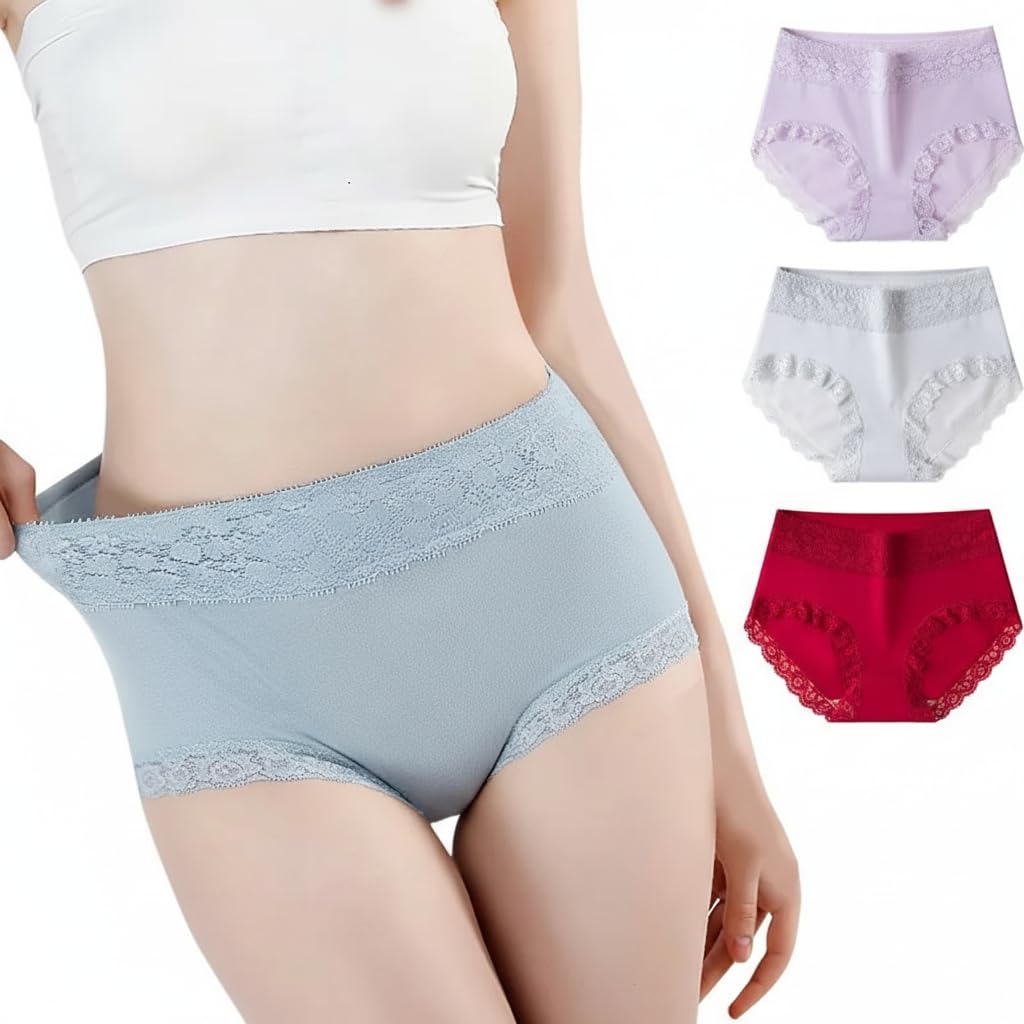eleg & stilance Women’s Cotton Hipster Panties | Soft Breathable Lace Waistband Underwear | Full Coverage Stretch Comfortable Innerwear-picture-20