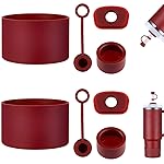 HYZ 8 Piece Accessories for Stanley Cup, Silicone Spill Proof Stopper Set and Protective Boot Including Straw Cover Cap for Stanley H2.0 20oz 30oz 40oz Tumbler, Cranberry