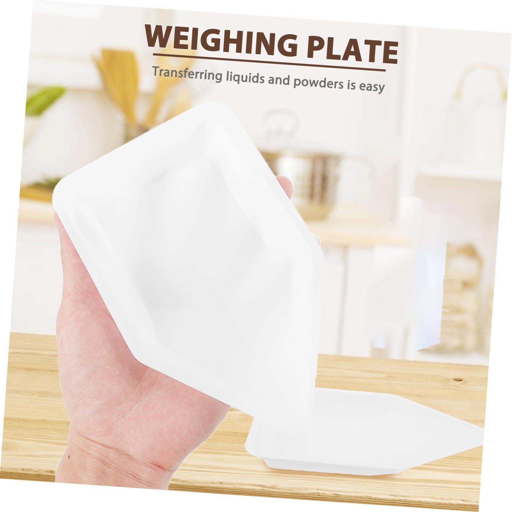 SOLUSTRE 100piezas Plato De Pesaje De Plástico Antiestático Para Laboratorio De Resistente Ácidos y Bases Para Manejo De Muestras y Transferencia De Líquidos y Polvos