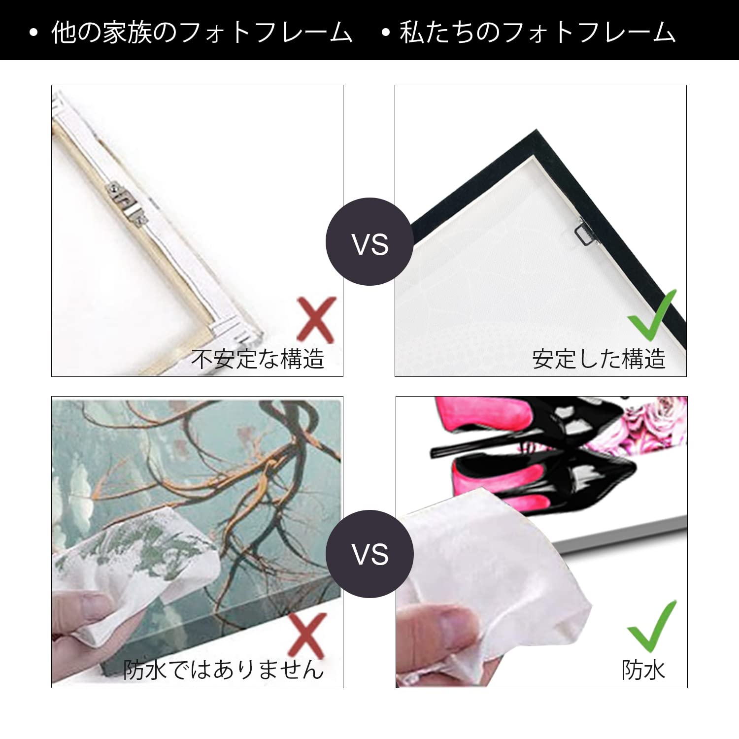 Amazon.co.jp: WUBOGUO アートパネル ハイヒール 3枚セット 飾り絵