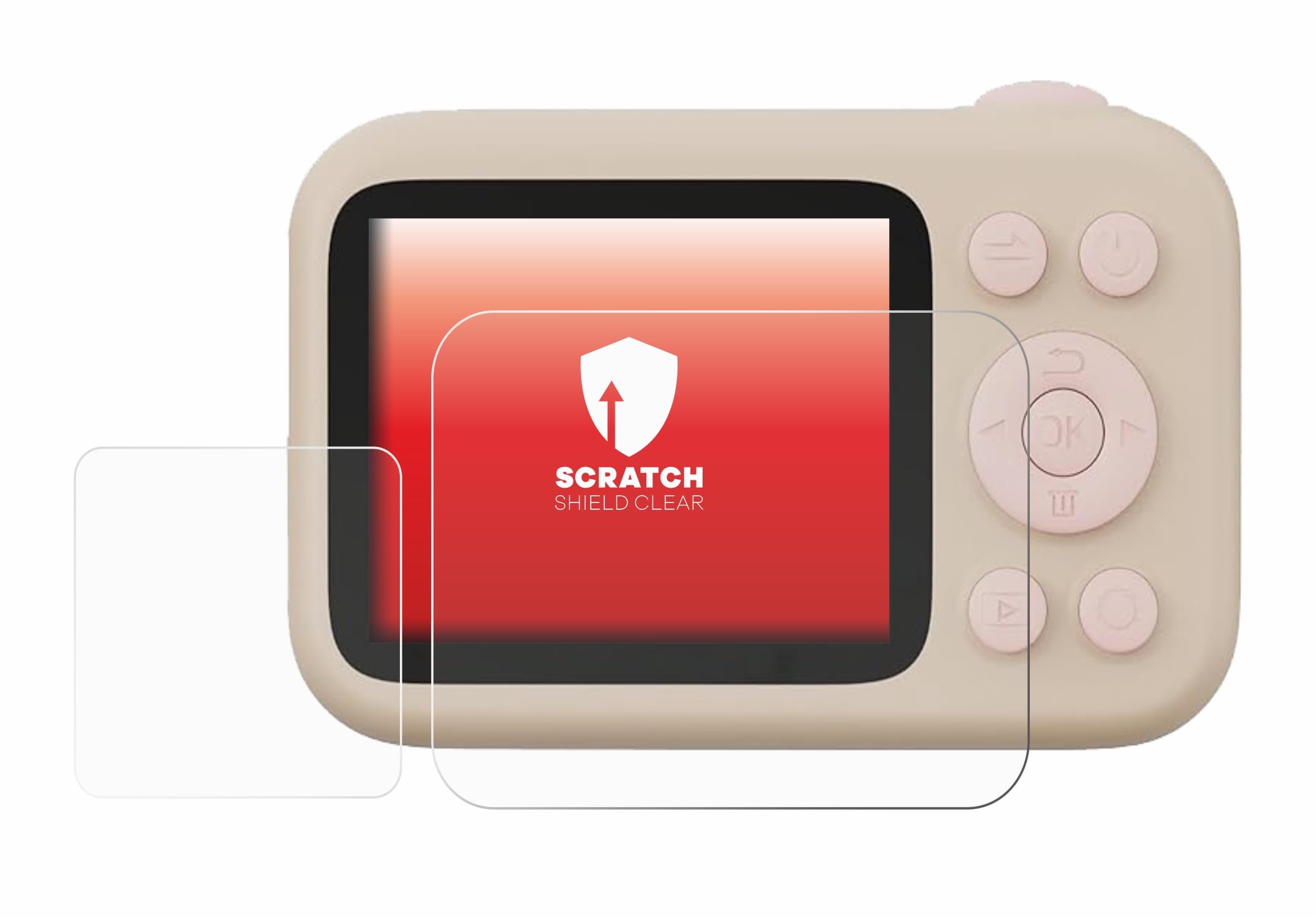 upscreen Scratch Shield Screen Protector compatible with SJCAM FunCam Plus - HD-Clear, Anti-Fingerprint