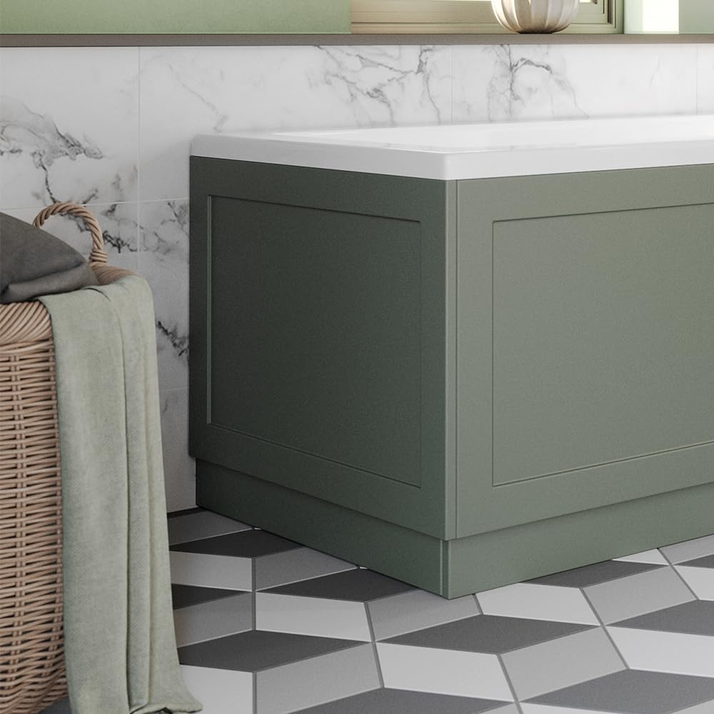 Affine Green Affine® Traditional 700 End Panel Mdf Bath Panel 18Mm, Wooden Panels For Bathroom Baths Soaking Tubs, Adjustable Plinth, Easy To Cut, Matt