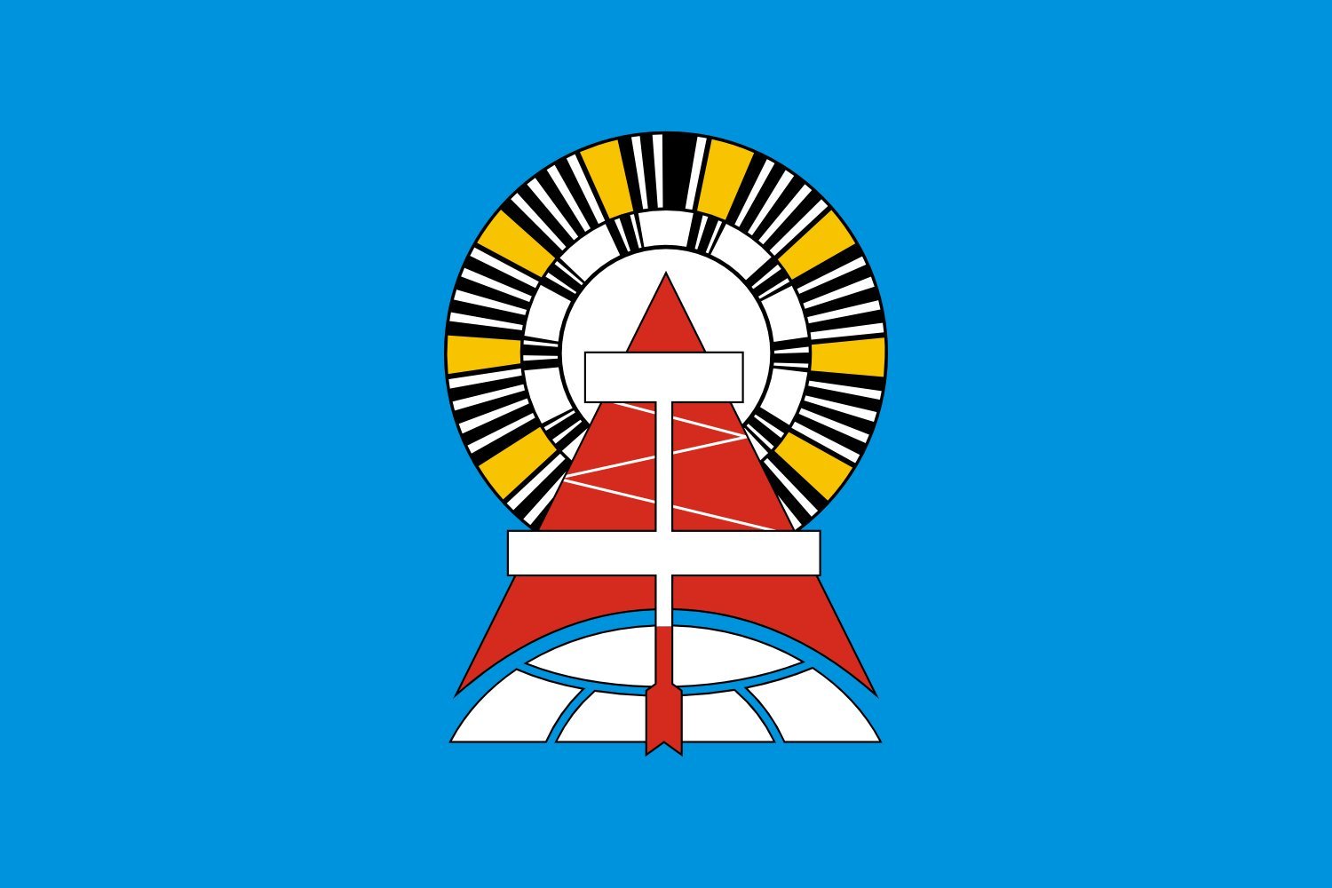Drapeau Noyabrsk Yamal Nenetsia grand pavillon régional pour mât