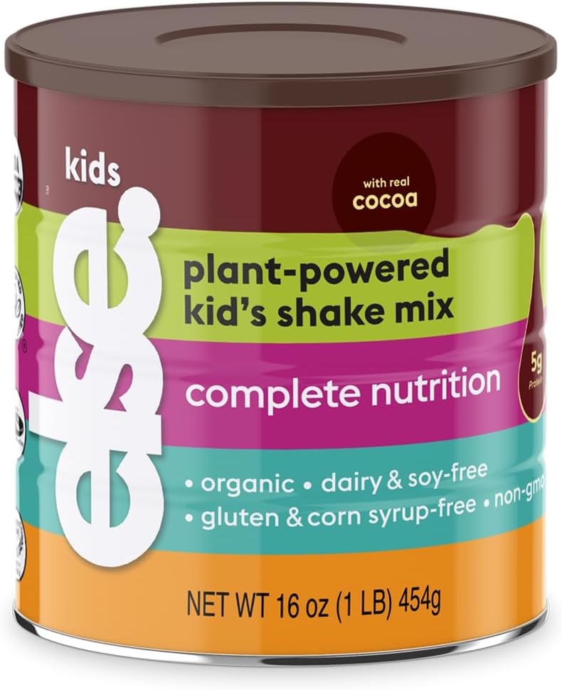 ELSE NUTRITION Plant-Based Kids Protein Shake Powder for Ages 2-12. Dairy-Free Kids Complete Nutrition Drink Mix with Essential Amino Acids, 25 Vitamins & Minerals, Chocolate, 1- Pack