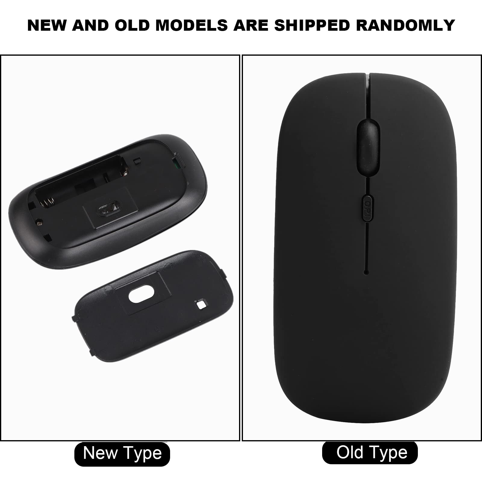 Mysz Bezprzewodowa, Mysz do Laptopa, Mysz Czarna Bezprzewodowa Bluetooth 5.0 Ciche Biuro dla Tabletów na Laptopa OS X/Mi/