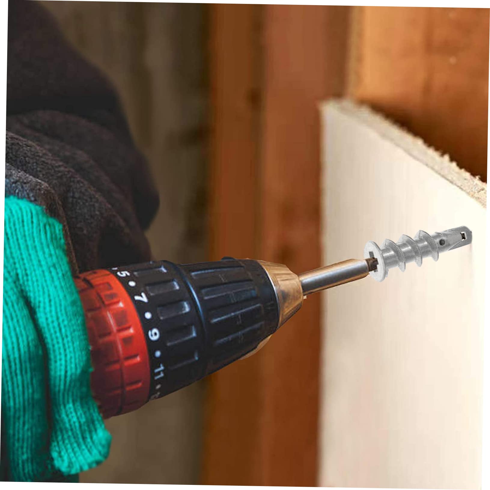 Tasselli per Cartongesso e Aumentano la Forza di Serraggio 100 Pezzi in Lega di Zinco Doppia Forma Prevengono lo Scivolamento Espansione per Muro in Legno e Mattoni