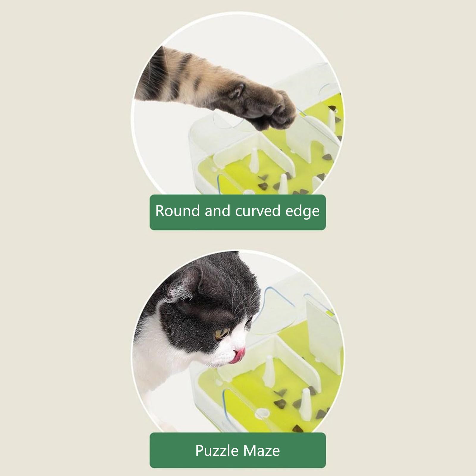 Gatti Labirinti Alimentazione Distributore Cibo Interattivo Giocattolo con Piedini in Gomma Antiscivolo per La Riduzione della Noia Puzzle Cibo per Gatti