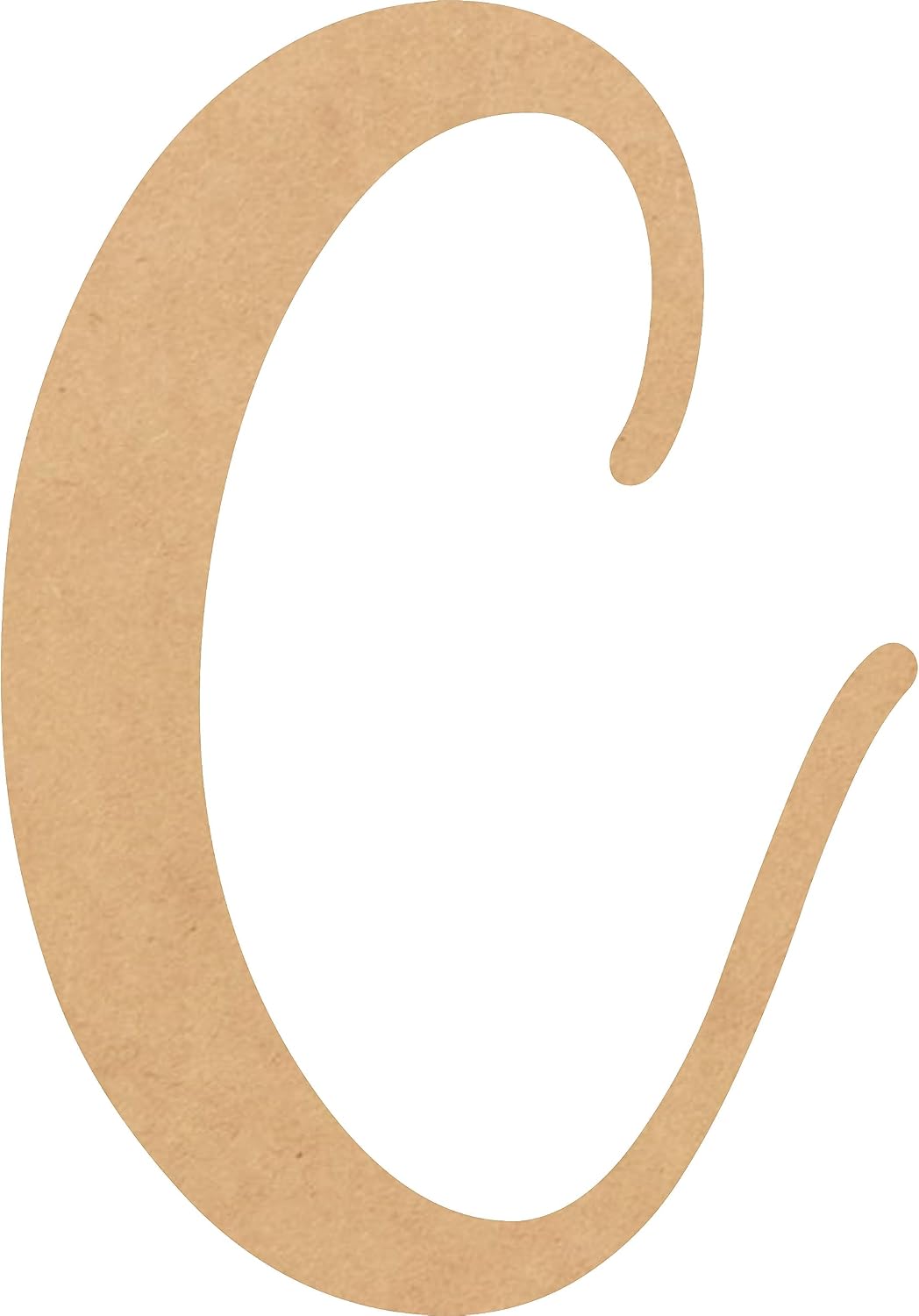 Wood Craft Letter Tall 4 Inch A Wooden Letter Unfinished Craft, Wood Alphabet for Nursery Room Decor, Casking Cream MDF Cutout