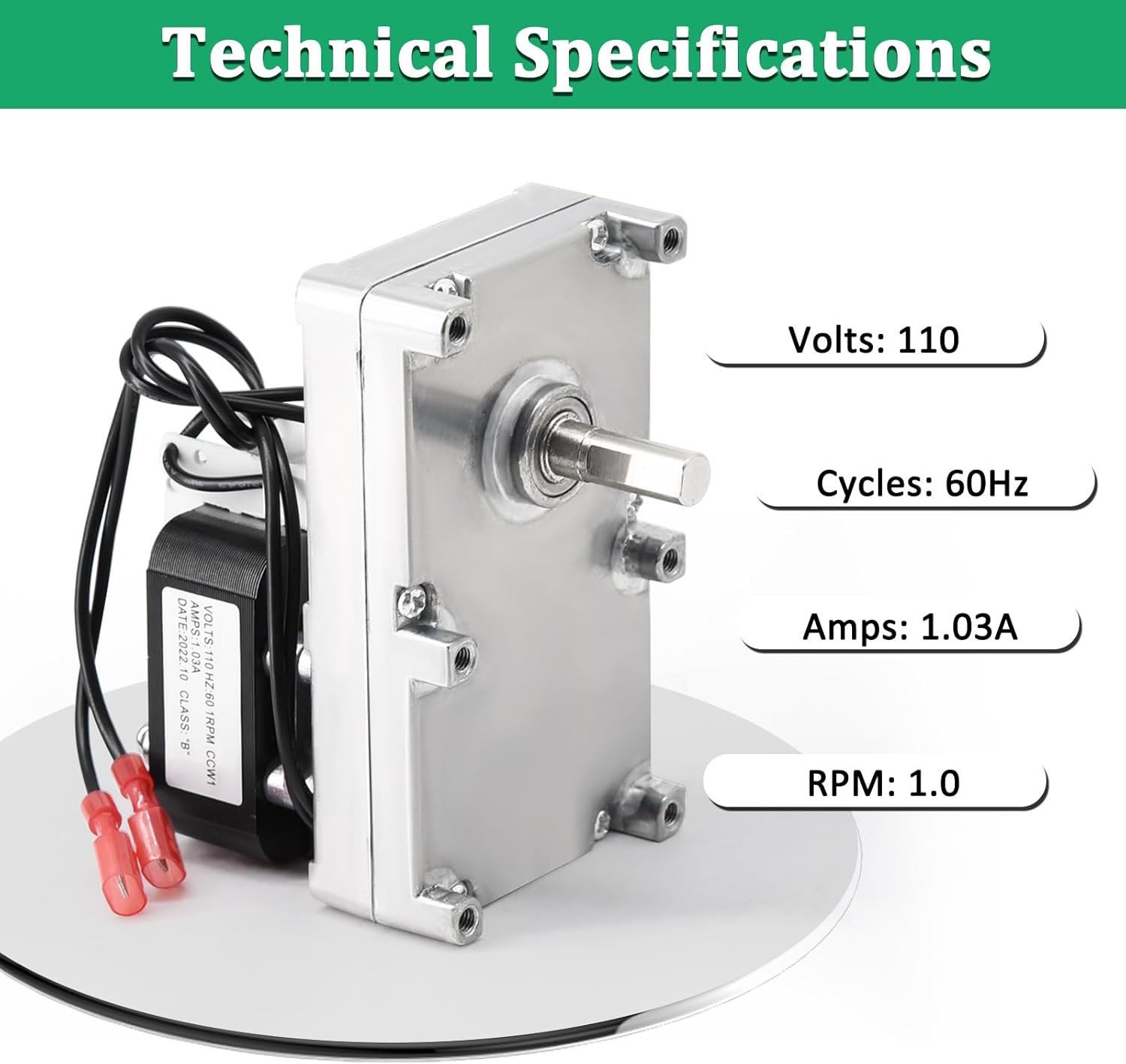 Adviace Pellet Stove Parts for Englander 25-PDVC, 55-SHP10, 25-PDV, PU-047040 Auger Motor and PU-UCF204-12 Auger Bearing for Englander Pellet Stove, 1 Pair
