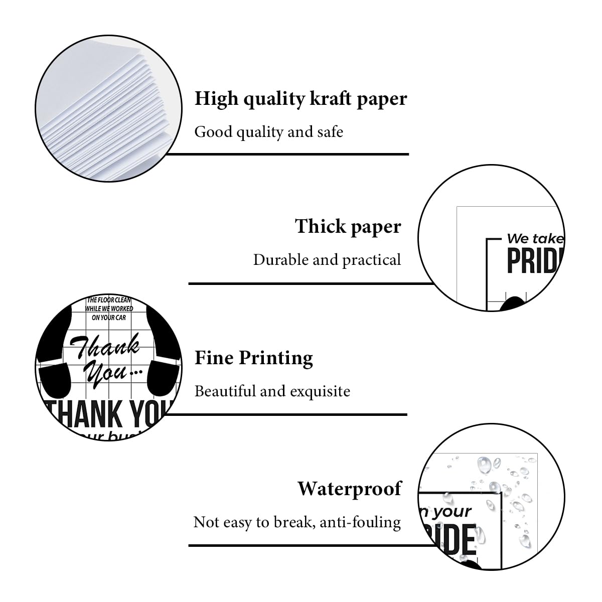 SHMZK 50 PCS Car Paper Floor Mats 16 x 20 Inch Disposable Floor Mat Temporary Car Floor Protector — view 3