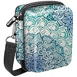 Fintie Carrying Case for Prynt Pocket Instant Photo Printer - Hard EVA Shockproof Storage Portable Travel Bag with Inner Pocket/Removable Strap, Emerald Illusions