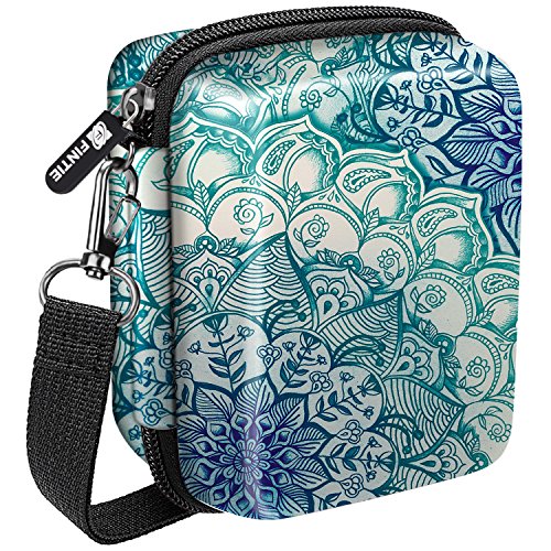 Fintie Carrying Case for Prynt Pocket Instant Photo Printer - Hard EVA Shockproof Storage Portable Travel Bag with Inner Pocket/Removable Strap, Emerald Illusions