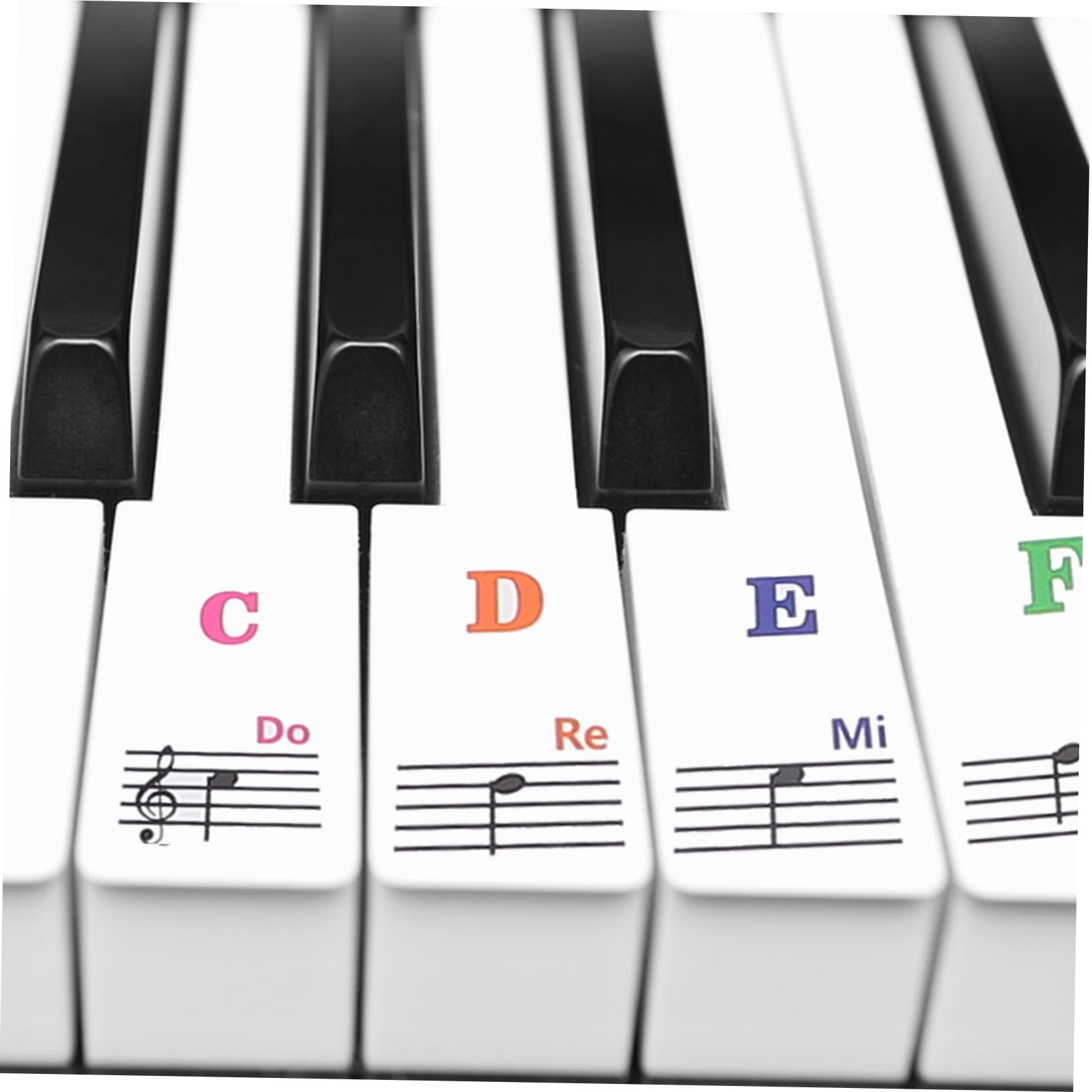 HEMOTON Piano Keyboard Sticker Set 88 Keys Music Notes Stickers for Beginners Removable Piano Key Labels for Boys and Girls