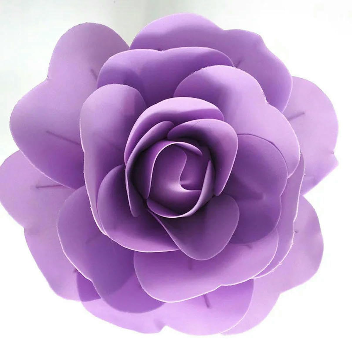 AYHTUD 80 Artificial Rose Pe Foam Flower Large False Flower Head Outdoor Wedding Wall Decoration Shop Window Background Layout-Purple- 50