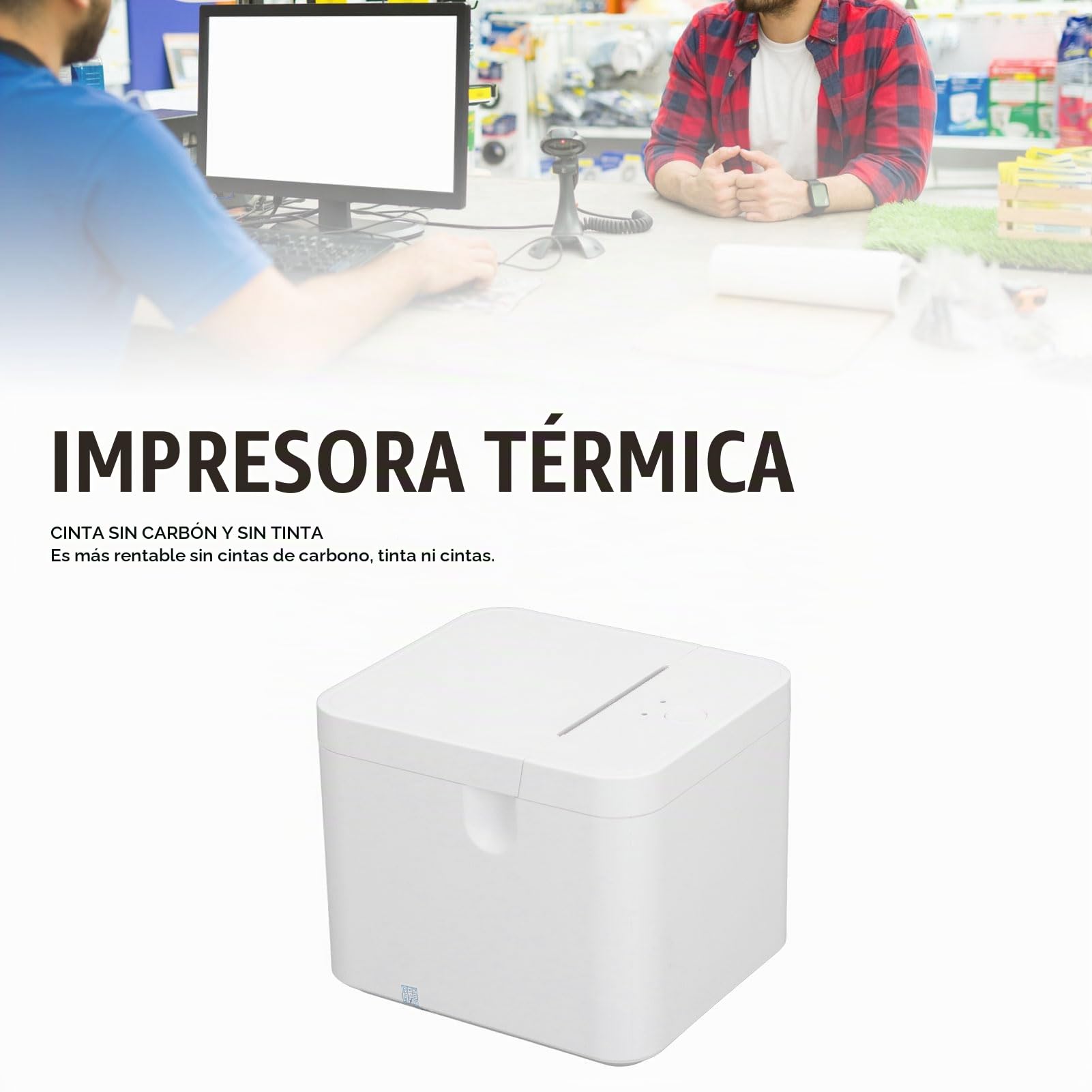 Elprico Impresora de Recibos Bluetooth, Impresora Térmica de Recibos Portátil para Ventas Minoristas de Pequeñas Empresas, Mini Impresora de Recibos de 58 Mm Compatible con iOS,