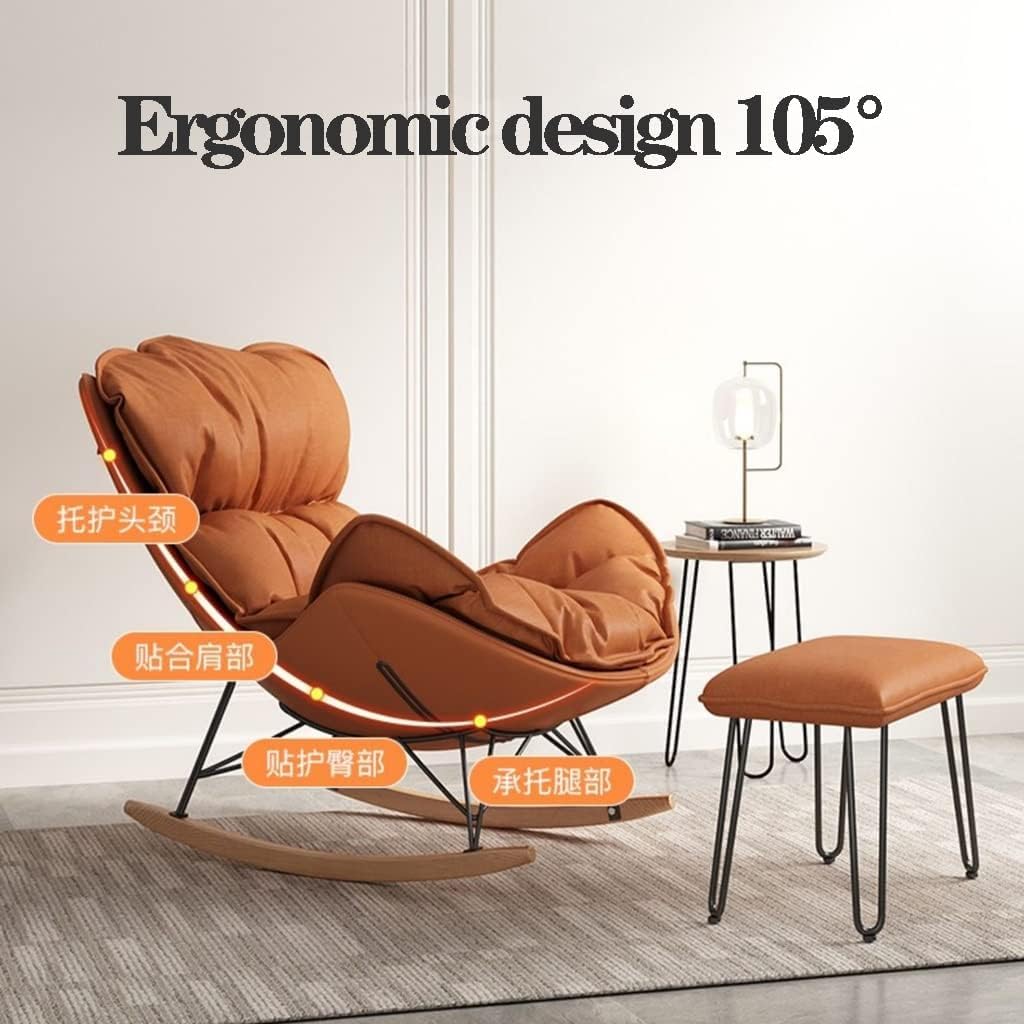 Sofa Leisure Rocking Chair and Footstool Set, Rocking Chair Glider
