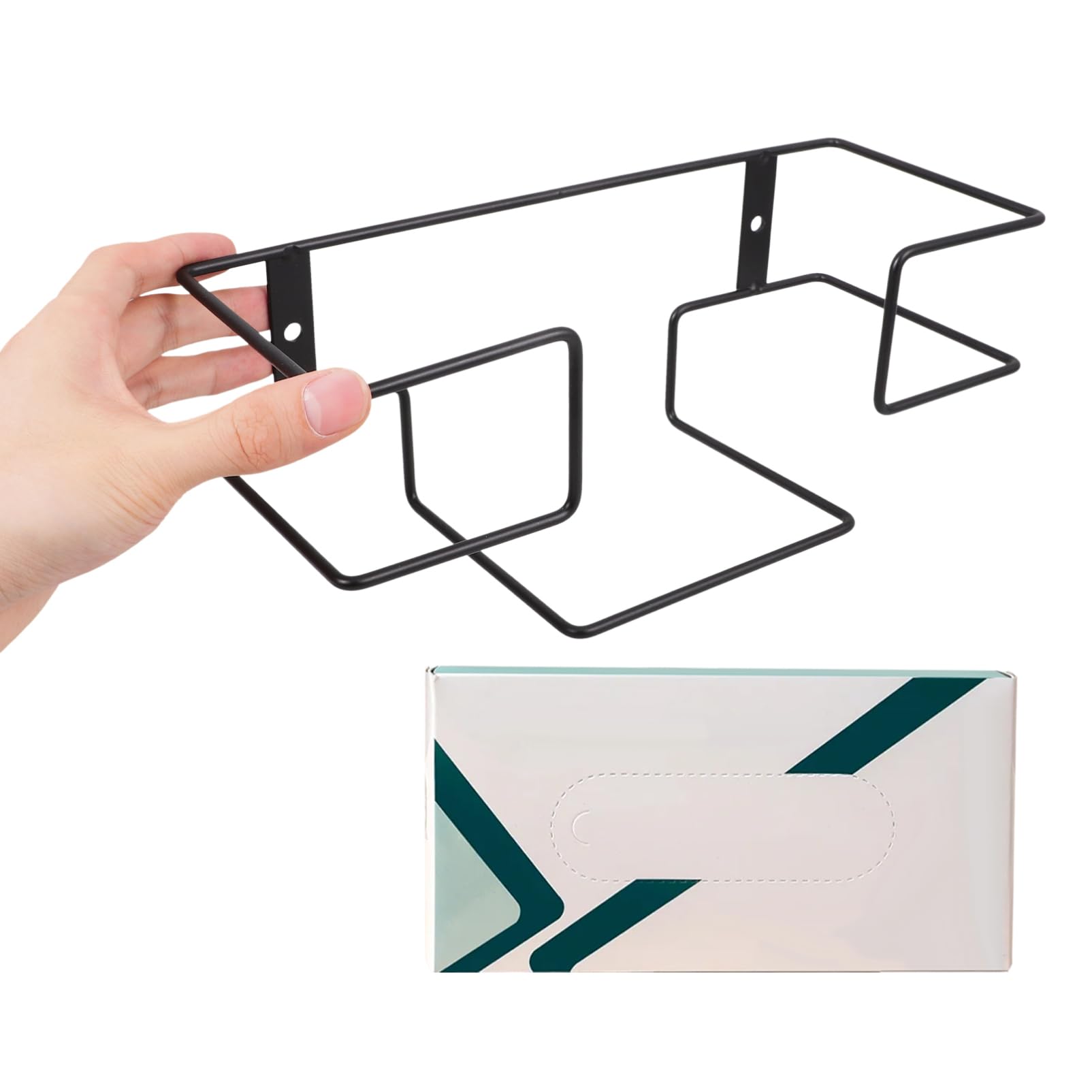 TOPBATHY 3 Series Soporte Dispensador De Guantes Dispensando Organizador Titular Largo Negro Planchar 2 Piezas X 3