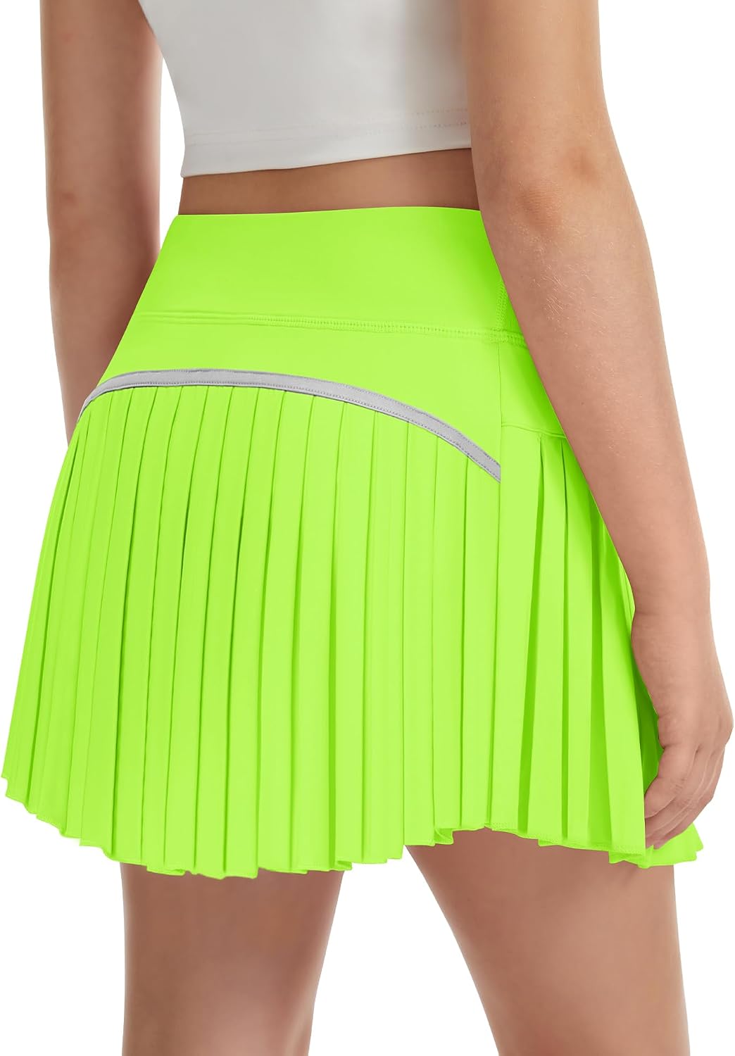 DOCUMO Pleated Skirts for Girls with Pocket Shorts Girls Athletic Golf Tennis Skorts Hight Waisted Skirts for Running Casual