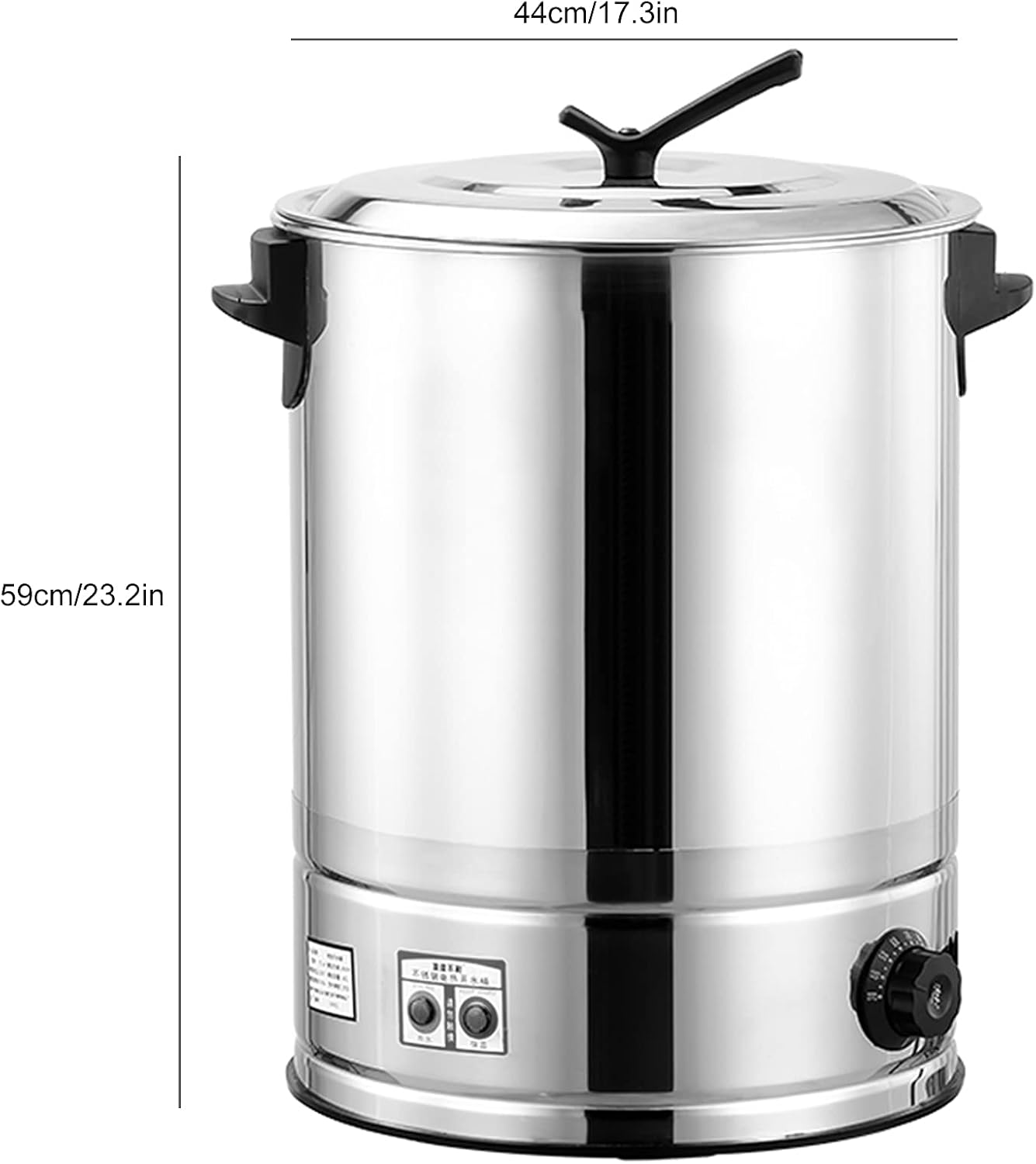 Electric Water Boiler Warmer Coffee Urn, Commercial Stainless Steel Beverage Dispenser for Catering Buffets Parties Weddings Holiday Dinners(with Spigot 70Liter)
