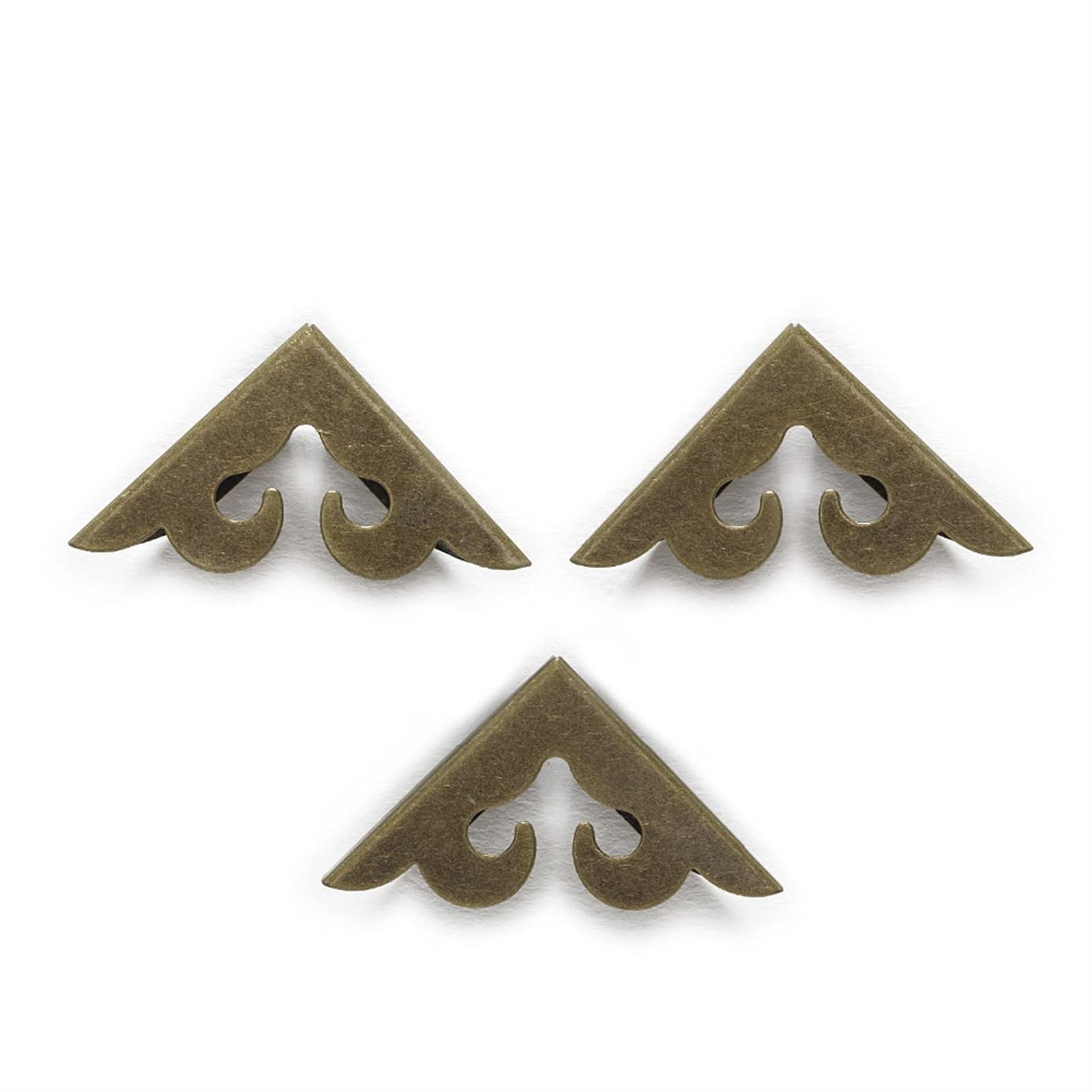 Protecteurs d'angle en métal bronze lisse 28 mm pour boîte de luxe